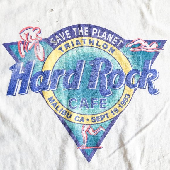 Vintage Destroyed 1993 Hard Rock Cafe Malibu Tee - Picture 7 of 8